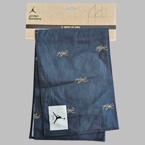 Nike Air Jordan Flight Bandana Black Bred Jumpman Logo 100% Cotton Unisex New